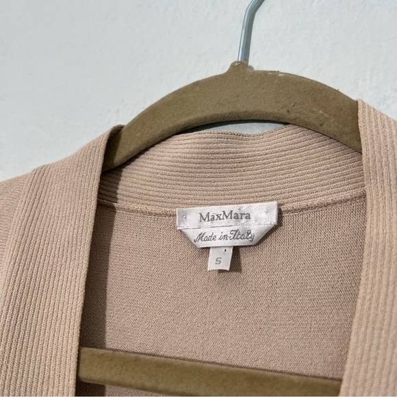 Max mara beige Ribbed faux wrap knit Sleeveless vest top - Picture 2 of 4